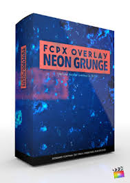 Pixel film studios fcpx overlay neon grunge for fcpx icon